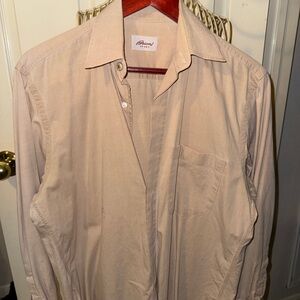 Brioni Tan Sport Long Sleeve Shirt made in Italy size Small
